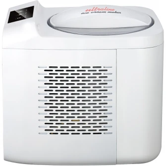 Aparat de facut inghetat Daewoo UltraLine, 135 W, capacitate 1 litru, touch control panel, timp preparare inghetata 90-120 minute, temperatura preparare - 5 grade Celsius, Alb
