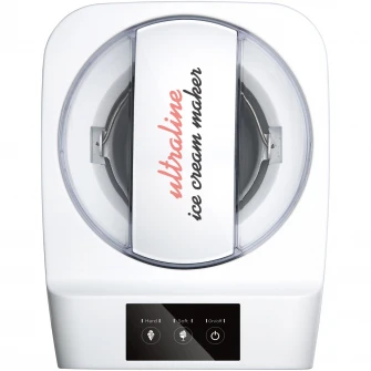 Aparat de facut inghetat Daewoo UltraLine, 135 W, capacitate 1 litru, touch control panel, timp preparare inghetata 90-120 minute, temperatura preparare - 5 grade Celsius, Alb