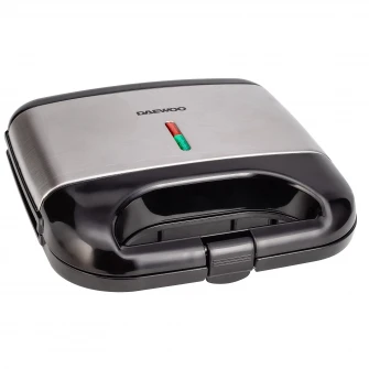 Aparat de facut vafe Daewoo DWM20X, 800 W, placi neaderente, termostat, clapeta de blocare, Inox