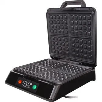 Aparat de facut Waffle Adler AD3036, 1300W, Argintiu