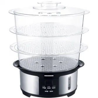 Aparat de gatit cu aburi Heinner Master Collection HSA-1000XMC, 1000 W, 12 l, Argintiu/Negru