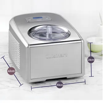 Aparat de inghetata cu compresor integrat Cuisinart ICE100E, putere 150 W, capacitate 1.5 L, gri