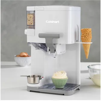 Aparat de inghetata Cuisinart ICE48E, putere 50 W, capacitate de 1.42 L, alb