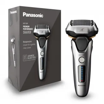 Aparat de ras Panasonic ES-LV69-S803, 5 lame, Japanese Blade Technology, Trimmer, Senzor pentru barba, 50min autonomie Li-Ion, Wet  Dry, Cap Flexibil 16D, Negru