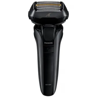 Бритва Panasonic ES-LV6U-K803, 5 лезвий, "Japanese Blade Technology", триммер, датчик бороды, автономная работа 50 минут, Li-Ion, Wet & Dry, гибкая головка 20D, чехол, черный