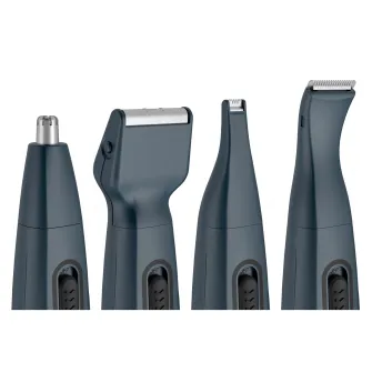Aparat de tuns barba ROWENTA Nomad TN3651F0, lame invelis titan, rezistent la apa, accesoriu pentru ras, baza de depozitare, albastru