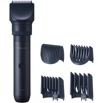 Aparat de tuns barba si parul Panasonic MultiSHAPE XSHAPE PACK 1, cap aparat de ras umed/uscat cu 3lame, cap trimmer nas/urechi/fata, acumulator Li-Ion cu autonomie 70min, quick charge 1H, cap tundere cu 58 de setări de lungime, Negru