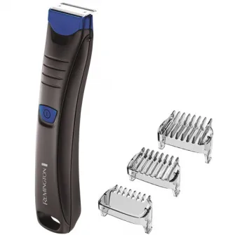 Aparat de tuns corporal Remington BHT250, Trimmer, Acumulator, Indicator LED, Negru/Albastru