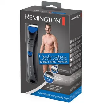Aparat de tuns corporal Remington BHT250, Trimmer, Acumulator, Indicator LED, Negru/Albastru