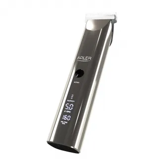 Aparat de tuns cu afisaj Adler, cu acumulator, 4 pieptene, 7000 rpm