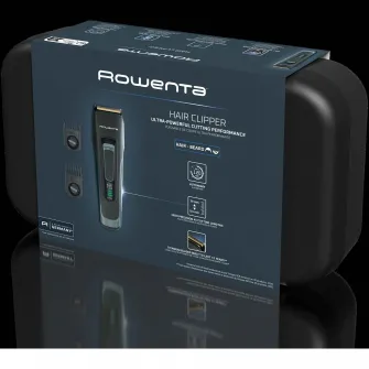 Aparat de tuns parul si barba Rowenta Advancer TN5224E0, 2 piepteni reglabili, pana la 29 de lungimi, 0.5 - 30 mm, setare precizie 1 mm, autonomie 120 minute, indicator baterie LED, husa inclusa, negru