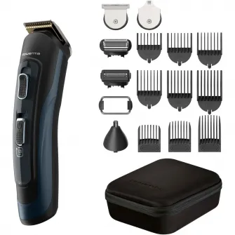 Aparat de tuns parul si barba Rowenta Selectium 17 in 1 TN9464E0, autonomie 120 min, 9 piepteni, accesoriu ras barba si parul corporal, lama de precizie pentru barba, accesoriu nas&urechi, husa, wet&dry,