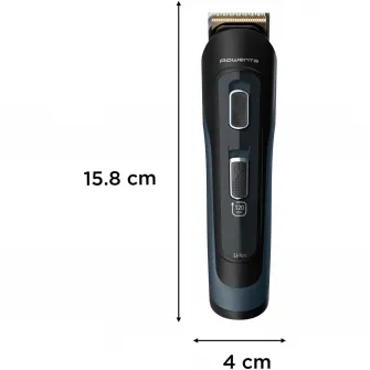 Aparat de tuns parul si barba Rowenta Selectium 17 in 1 TN9464E0, autonomie 120 min, 9 piepteni, accesoriu ras barba si parul corporal, lama de precizie pentru barba, accesoriu nas&urechi, husa, wet&dry,