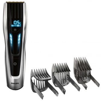 Aparat de tuns Philips HC9450/15, Baterie Li-ion, 0.5-42 mm, 400 trepte, Lame din titan, Negru/Argintiu