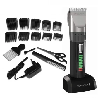 Aparat de tuns Remington HC5810, acumulator, 10 accesorii, geanta trenspor, Negru