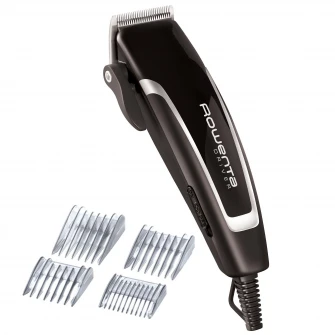 Aparat de tuns Rowenta Driver TN1603F0, 3000rpm, setarea lungimii parului 1-14mm, 20 pozitii pentru lungimea de taiere a parului, Negru/Argintiu