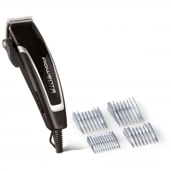 Aparat de tuns Rowenta Driver TN1603F0, 3000rpm, setarea lungimii parului 1-14mm, 20 pozitii pentru lungimea de taiere a parului, Negru/Argintiu