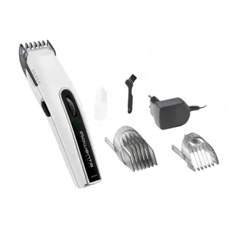 Aparat de tuns Rowenta Nomad TN1400, 3-30 mm, 2 piepteni, 19 Trepte, Acumulator, Indicator LED, Alb