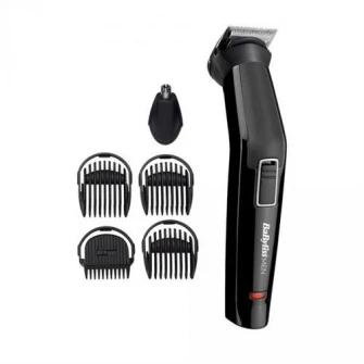 Aparat de tuns si ras BaByliss MT725E 6in1 Multi Trimmer, 6 accesorii, 2 capete, Negru
