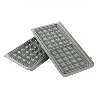 Aparat de vafe Breville VST072X-01, 850W, Placi antiaderente Duraceramic, Inox/Alb