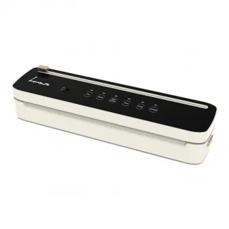 Aparat de vidat si sigilat Fram FAV-100CR-BK, 100W, vidare uscata/umeda, functie sigilare, cutter incorporat, tavita detasabila, vidare caserole, compatibil cu pungi cu latime max. 30 cm, presiune: -0.60 bar, capacitate vidare: 5L/min, crem/negru