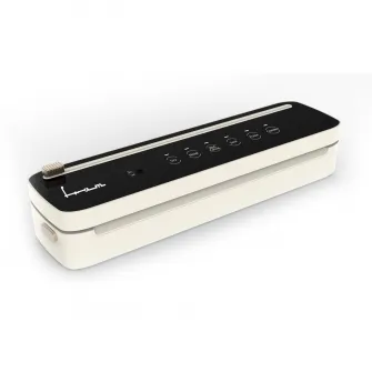 Aparat de vidat si sigilat Fram FAV-100CR-BK, 100W, vidare uscata/umeda, functie sigilare, cutter incorporat, tavita detasabila, vidare caserole, compatibil cu pungi cu latime max. 30 cm, presiune: -0.60 bar, capacitate vidare: 5L/min, crem/negru