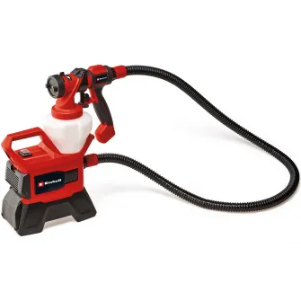Aparat de vopsit pe acumulator Einhell Expert TE-SY 18/90 Li-Solo Power X-Change 18 V, debit 1000 ml/min, recipient 1200 ml, raport aer/ vopsea reglabil, inclus accesorii, livrat fara acumulator si incarcator