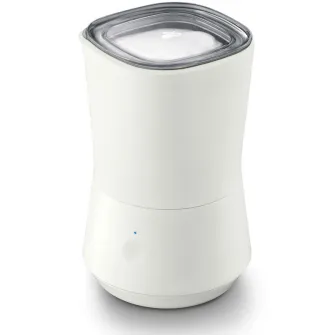 Aparat electric pentru spumarea laptelui Tchibo 625533, 250 ml, baza rotativa, alb