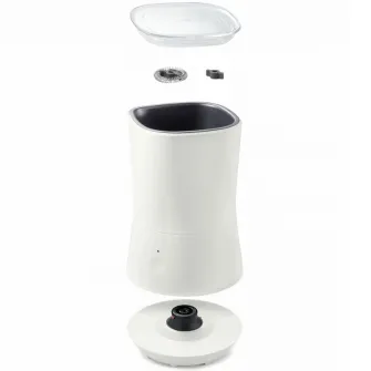 Aparat electric pentru spumarea laptelui Tchibo 625533, 250 ml, baza rotativa, alb