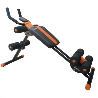 Aparat fitness KONDITION AB Dual trainer cu computer, greutate maxima utilizator 100 kg, Negru/Portocaliu