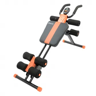 Aparat fitness KONDITION AB Dual trainer cu computer, greutate maxima utilizator 100 kg, Negru/Portocaliu