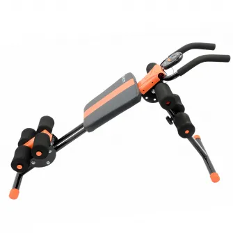 Aparat fitness KONDITION AB Dual trainer cu computer, greutate maxima utilizator 100 kg, Negru/Portocaliu