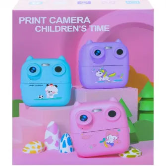 Aparat foto 2 in 1, cu functie printare, albastru