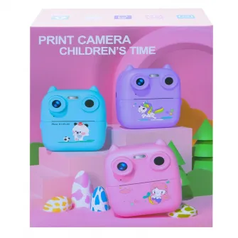 Aparat foto 2 in 1, cu functie printare, roz