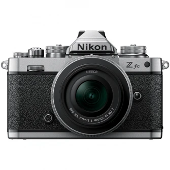 Aparat foto Mirrorles Nikon Z FC, 20.9 MP, 4K, Obiectiv 16-50mm VR, Argintiu