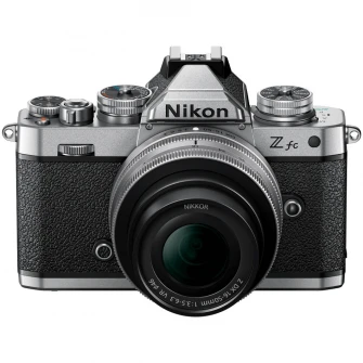 Aparat foto Mirrorles Nikon Z FC, 20.9 MP, 4K, Obiectiv 16-50mm VR, Argintiu