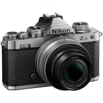 Aparat foto Mirrorles Nikon Z FC, 20.9 MP, 4K, Obiectiv 16-50mm VR, Argintiu