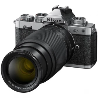 Aparat foto Mirrorles Nikon Z FC, 20.9 MP, 4K + Obiectiv 16-50mm + Obiectiv 50-250mm, Argintiu