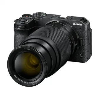 Aparat foto Mirrorless Nikon Z30, 20.9 MP, 4K, Wi-Fi + Obiectiv 16-50mm + Obiectiv 50-250mm, Negru