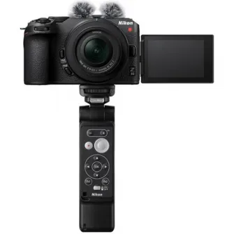 Aparat foto Mirrorless Nikon Z30 Vlogger Kit, 20.9 MP, 4K, Wi-Fi, + Obiectiv 16-50mm, Negru