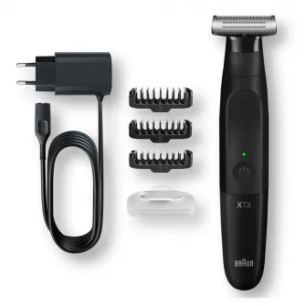 Гибридная бритва и триммер для бороды Braun Series X XT3100 Wet&Dry, гребни 3, черный