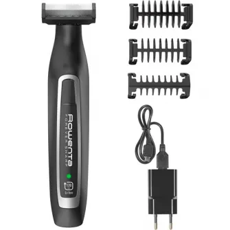 Aparat hibrid de tuns, conturat si barbierit Forever Sharp TN6000F4, lavabil, lame din inox cu autoascutire, 3 piepteni, Negru