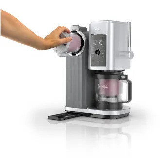 Aparat inghetata la cornet Ninja CREAMi Swirl NC701EU, 13-in-1, maneta 3 viteze pentru cornete, 13 programe, 6 moduri clasice Creami pentru milkshake, gelato si sorbet, 2 boluri 480 ml, Gri