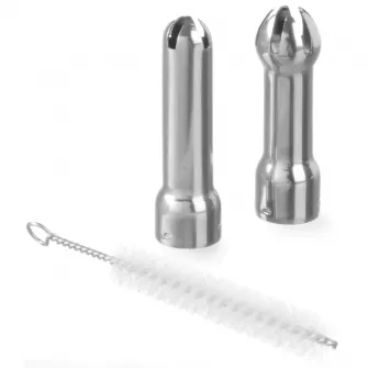 Aparat / sifon frisca, 0,5 litri, corp inox, Hendi Profi Line, include 3 duze si perie curatare, 85x(H)235 mm