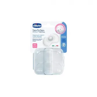 Aparatoare pentru san din silicon Chicco, marime M-L, 2buc, 0+