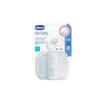 Aparatoare pentru san din silicon Chicco, marime S-M, 2buc, 0+