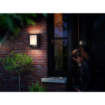 Aplica exterior cu senzor Philips Arbour 1x6W Led, Antracit