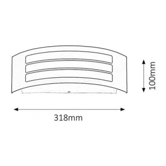 Aplica exterior Rabalux Roma, E27, 14W, IP44, metal/plastic