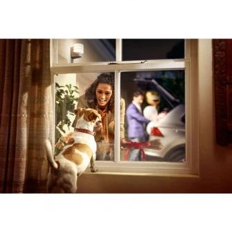 Aplica LED de exterior Philips Hue Tuar, E27, 9.5W (60W), 806 lm, Aluminiu, Bec alb Hue inclus
