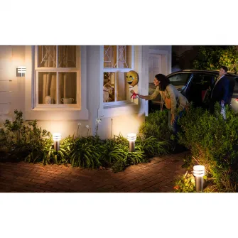 Aplica LED de exterior Philips Hue Tuar, E27, 9.5W (60W), 806 lm, Aluminiu, Bec alb Hue inclus